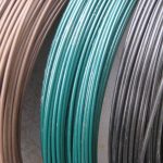 Drut napinający powlekany kolory: zielony, brązowy, czarny